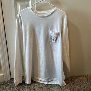 Mens Vineyard Vines with Steelers logo long sleeve tee shirt